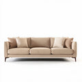 Sofa trzyosobowa w kolorze beżowym z poduszkami 200 x 90 x 85cm
