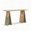 Stolik konsolowy z drewna w kolorze zielonym o wymiarach 120 x 40 x 75cm